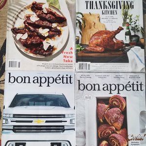 Bon Appetit Magazines, June/July 2018, Thanksgiving 2019, Grilling 2018, Cookies